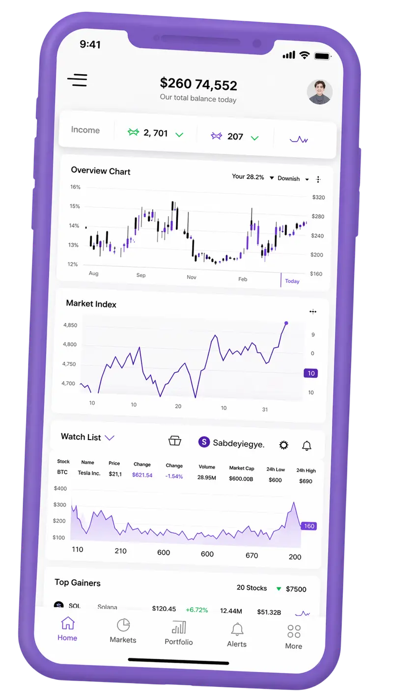 Crest Vaulmore trading platform on mobile
